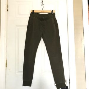 Roots Olive Green Stretchy sweatpants/joggers
